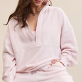 Oversized Half‑Zip Fleece Pullover Sweatshirt