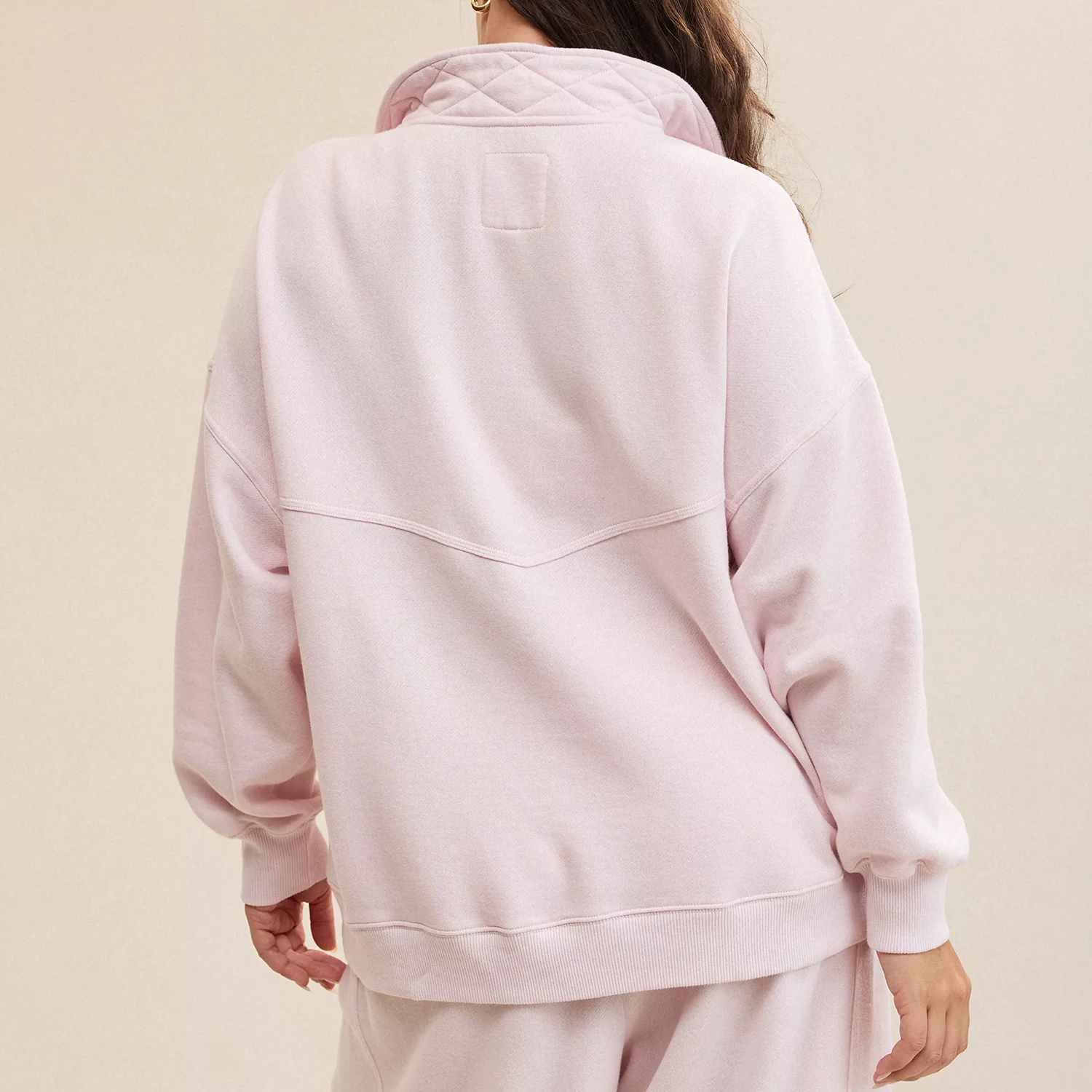Oversized Half‑Zip Fleece Pullover Sweatshirt